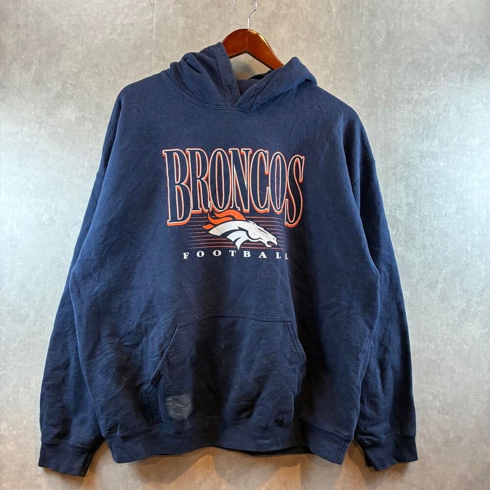 Nfl Men's Navy and Black Hoodie